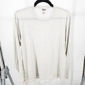 VTG Patagonia Men's Capilene Long Sleeve Crew Neck Base Layer Top L Light Gray